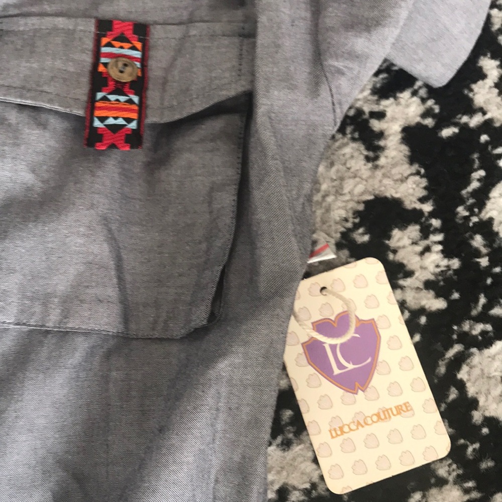 Lucca Couture Denim Romper - Picture 3 of 16